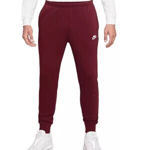 Nike sportswear club fleece joggers sweatpants burgundy activewear